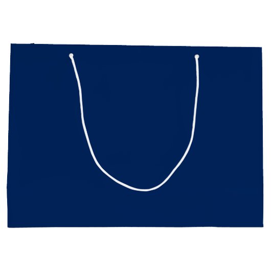 Nautic Boat Name Anchor Rope Navy Blue Große Geschenktüte (Rückseite)