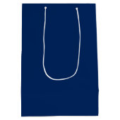 Nautic Boat Name Anchor Rope Navy Blue Mittlere Geschenktüte (Rückseite)