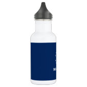 Nautic Boat Name Anchor Rope Navy White Trinkflasche (Links)