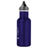 Nautic Boat Name Stars Rope Anchor Blue Edelstahlflasche (Rechts)