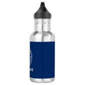 Nautic Boat Name Stars Rope Anchor Navy Blue Edelstahlflasche (Rechts)