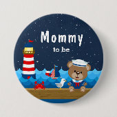 Nautic Boy Bären rot und Marinemommy zu sein Button (Vorderseite)
