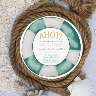 Nautic Boys Swim Birthday Einladung