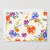 Nautic Brautparty Blue Anchor Floral Einladung (Rückseite)