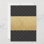 Nautic Brautparty Golden Anchor Black & Gold Einladung (Rückseite)