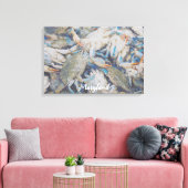 Nautic Bue Crab Beach House Canvas Print Leinwanddruck (Insitu (Wohnzimmer))