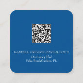 Nautic Business Cards Navy Blue Anchor Begleitkarte (Rückseite)