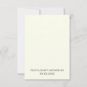 Nautic Butterfly Time Kapsel Baby Shower Game & Dankeskarte (Rückseite)