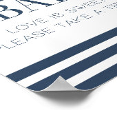 Nautic Candy Bar Wedding Sign Poster (Ecke)