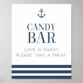 Nautic Candy Bar Wedding Sign Poster (Vorne)