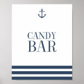 Nautic Candy Bar Wedding Sign Poster (Vorne)