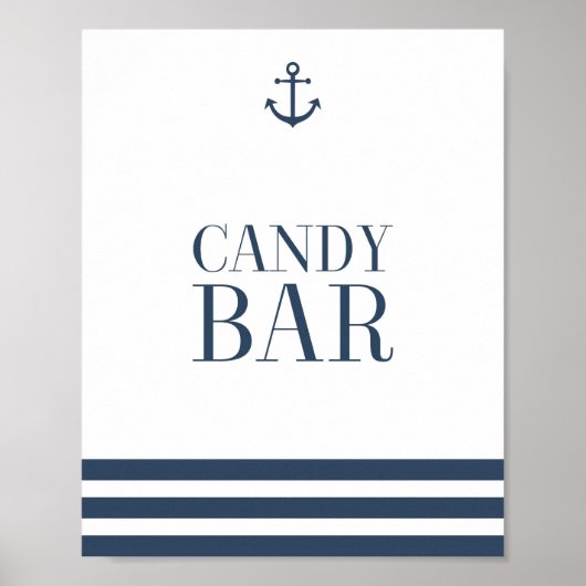 Nautic Candy Bar Wedding Sign Poster (Vorne)