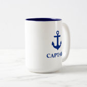 Nautic Captain Anchor Large Zweifarbige Tasse (VorderseiteRechts)