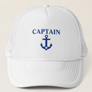 Nautic Captain Anchor Star White Truckerkappe