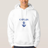 Nautic Captain Anchor White Hoodie (Vorderseite)