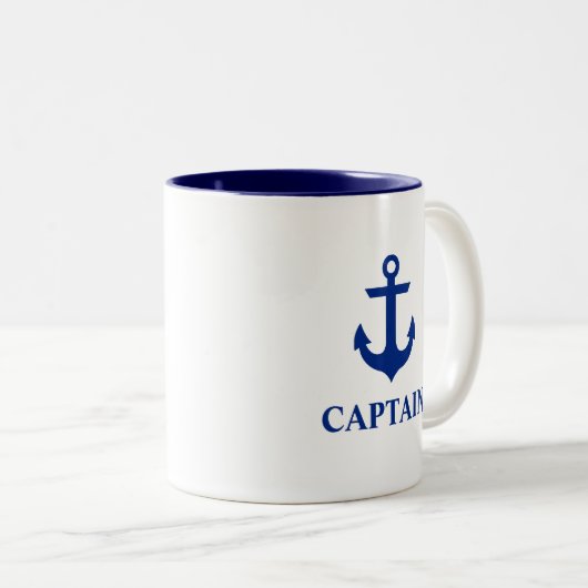 Nautic Captain Anchor Zweifarbige Tasse (VorderseiteRechts)