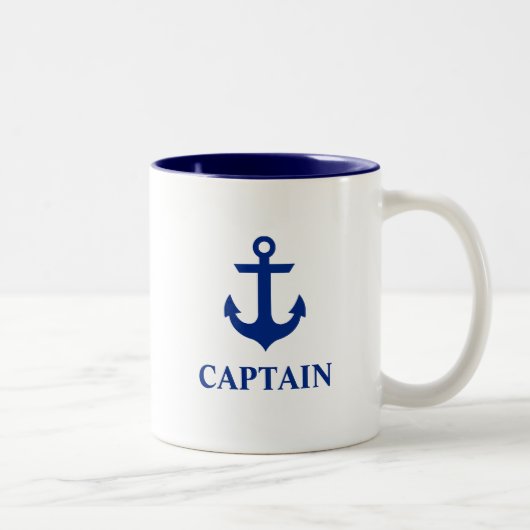 Nautic Captain Anchor Zweifarbige Tasse (Rechts)