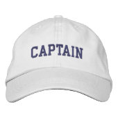 Nautic Captain Cap White Bestickte Baseballkappe (Vorderseite)