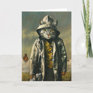 Nautic Cat Greetings Card Karte