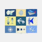 Nautic Charm Fleecedecke (Vorderseite (Horizontal))
