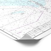 Nautic Chart Map 0f Mobile Bay, Alabama Poster (Ecke)