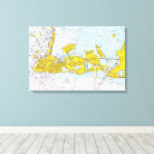 Nautic Chart West, Florida Leinwanddruck (Insitu (Holzboden))