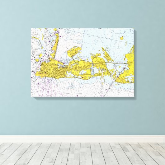 Nautic Chart West, Florida Leinwanddruck (Insitu (Holzboden))