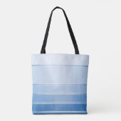 Nautic Chic Blue Ton sur Ton Striping Totbeutel Tasche (Rückseite)