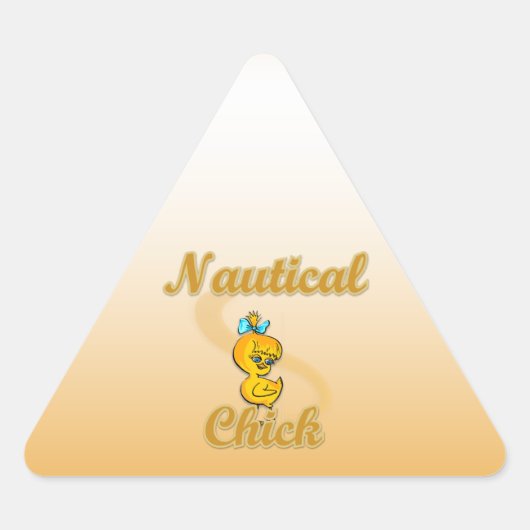 Nautic Chick Dreieckiger Aufkleber (Vorderseite)