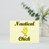 Nautic Chick Postkarte (Stehend Vorderseite)