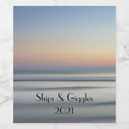 Nautic Christening Food and Beverage Label Set Weinetikett (Einzelnes Label)