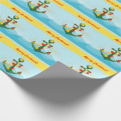 Nautic Christmas Anchor Geschenkpapier (Ecke)