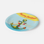 Nautic Christmas Anchor Pappteller (Schrägansicht)