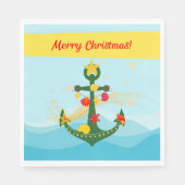 Nautic Christmas Anchor Serviette (Vorderseite)