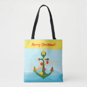 Nautic Christmas Anchor Tasche (Vorderseite)