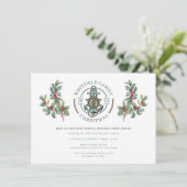 Nautic Christmas Holiday Open House Party Einladung (Stehend Vorderseite)