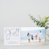 Nautic Christmas Joy Rustic Holiday Foto (Stehend Vorderseite)