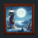 Nautic Christmas Leuchtturm Erinnerungskiste<br><div class="desc">Frohe Weihnachten</div>