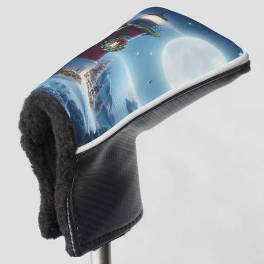 Nautic Christmas Leuchtturm Golf Headcover (3/4 Vorderseite)