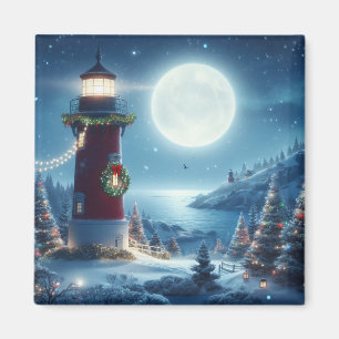 Nautic Christmas Leuchtturm Magnet