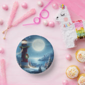 Nautic Christmas Leuchtturm Pappteller (Party)