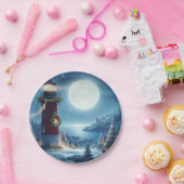 Nautic Christmas Leuchtturm Pappteller (Party)