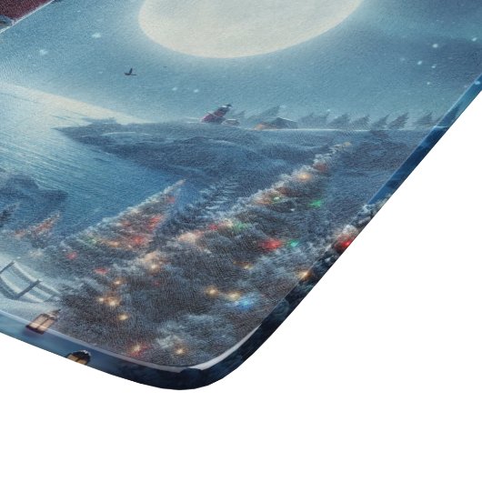 Nautic Christmas Leuchtturm Schneidebrett (Ecke)