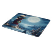Nautic Christmas Leuchtturm Schneidebrett (Ecke)