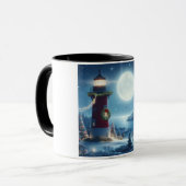 Nautic Christmas Leuchtturm Tasse (Vorderseite Links)