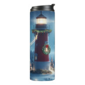 Nautic Christmas Leuchtturm Thermosbecher (Nach links gedreht)