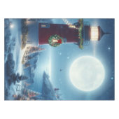 Nautic Christmas Leuchtturm Tischdecke (Vorderseite (Horizontal))