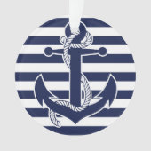 Nautic Christmas Ornament Blue Acrylic Anchor (Vorderseite)