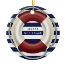 Nautic Christmas Ornament Personalisiert Lifesaver