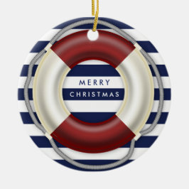 Nautic Christmas Ornament Personalisiert Lifesaver